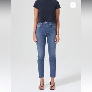 AGOLDE Riley High Rise Straight Crop Jeans 27